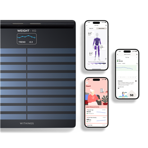 Withings Body Scan, juodos - Diagnostinės svarstyklės