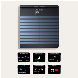 Withings Body Scan, black - Diagnostic bathroom scale