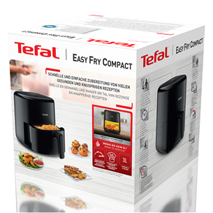 Tefal Easy Fry Compact, 3 L, 1300 W, juoda - Oro gruzdintuvė