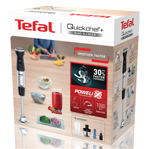 Tefal Quickchef+, 1000 W, stainless steel - Hand blender