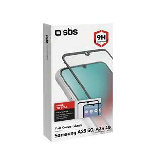 SBS Full Cover Glass Screen Protector, Samsung Galaxy A25/A24 - Ekrano apsauga