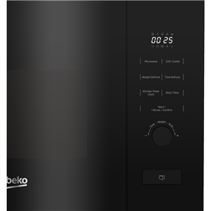 Beko, 20 л, 800 Вт, черный - Интегрируемая микроволновая печь с грилем