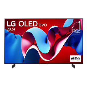 LG C4, 42'', 4K UHD, OLED, pilkas - Televizorius OLED42C42LA.AEU