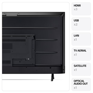 LG UT73, 50'', 4K UHD, LED LCD, juodas - Televizorius