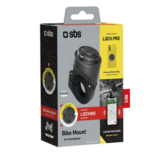 SBS LockPro Phone Mount, juodas - Telefono laikiklis