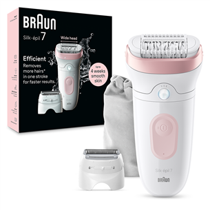 Braun Silk epil 7, white/pink - Epilator