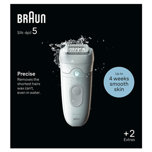 Braun Silk epil 5, сухое и влажное использование, белый - Эпилятор