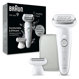 Braun Silk epil 9, Wet & Dry, white - Epilator