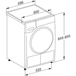 Miele 125 Gala Edition, 9 kg, gylis 64,3 cm - Džiovyklė