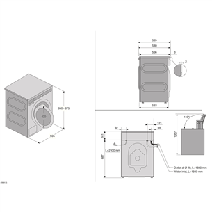 Asko, 9 kg, depth 58,5 cm, 1600 rpm - Front load washing machine