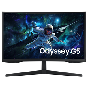 Samsung Odyssey G5 G55C, 27'', QHD 165 Hz, LED VA, lenktas, juodas - Monitorius LS27CG552EUXEN