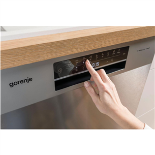 Gorenje, 16 komplektų talpa, pilka - Indaplovė