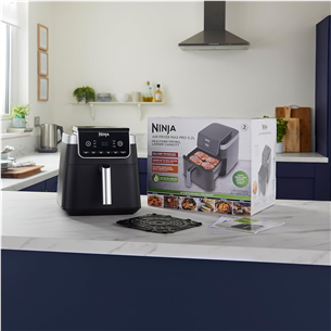 Ninja Air Fryer MAX PRO 6.2L, 2000 W, juoda - Karšto oro gruzdintuvė