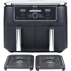 Ninja Foodi MAX Dual Zone, 9.5 L, 2470 W, juoda - Karšto oro gruzdintuvė