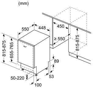 Bosch, Series 4, 10 place settings - Built-in dishwasher