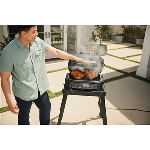 Ninja Woodfire Pro XL, black - Electric BBQ Grill & Smoker