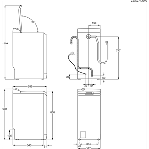 Electrolux, 7 kg, depth 60 cm, 1300 rpm - Top load washing machine