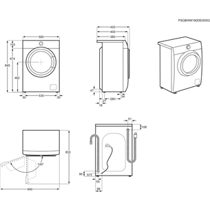 Electrolux, Perfect Care 600, 6 kg, gylis 37.8 cm, 1200 rpm - Skalbimo mašina