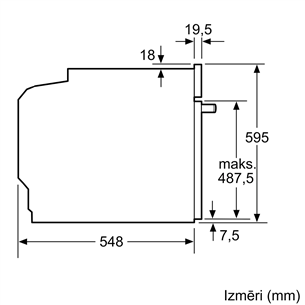 Bosch, Series 8, pirolizė, 71 L, juoda - Orkaitė