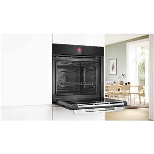 Bosch, Series 8, hydrolytic cleaning, 71 L, black - Built-in oven