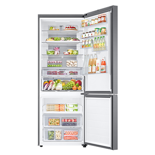 Samsung, SmartThings AI Energy, 203 cm, 538 L, stainless steel - Refrigerator