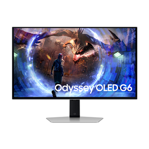 Samsung Odyssey OLED G6, 27'', 360 Hz, QHD, OLED, sidabrinis - Monitorius LS27DG602SUXEN