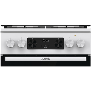 Gorenje, 70 L, width 50 cm, white - Gas cooker with electric oven