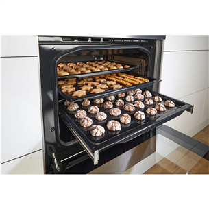 Gorenje, 70 L, width 50 cm, white - Gas cooker with electric oven