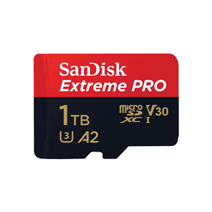 Sandisk Extreme Pro UHS-I, 1 TB, microSDXC, juoda - Atminties kortelė SDSQXCD-1T00-GN6MA