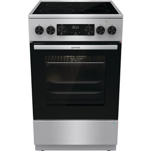 Gorenje, 70 L, width 50 cm, inox - Ceramic cooker with electric oven GECS5C70XA
