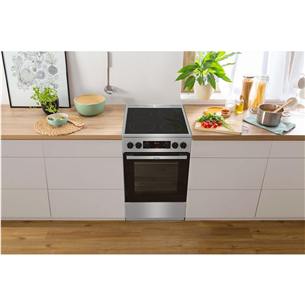 Gorenje, 70 L, width 50 cm, inox - Ceramic cooker with electric oven