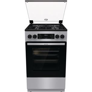 Gorenje, 70 L, width 50 cm, grey - Gas cooker with electric oven