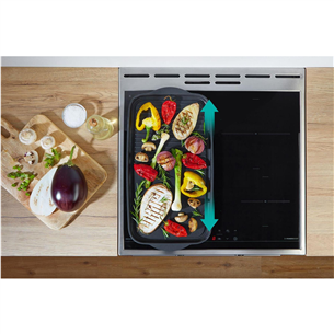 Gorenje, 71 L, width 60 cm, inox - Induction cooker with electric oven