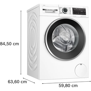 Bosch Series 6, 9 kg, gylis 59 cm, 1400 rpm - Skalbimo mašina