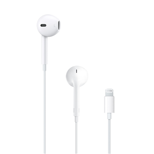 Apple EarPods, Lightning Plug, baltos - Ausinės