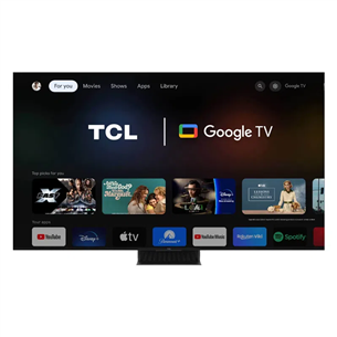 TCL C855, 65'', 4K UHD, Mini-LED, pilkas - Televizorius