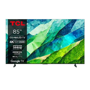 TCL C855, 85'', 4K UHD, Mini-LED, pilkas - Televizorius