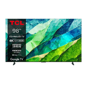 TCL C855, 98'', 4K UHD, Mini-LED, pilkas - Televizorius 98C855