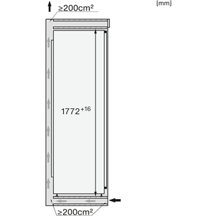 Miele, NoFrost, 213 L, aukštis 177 cm - Įmontuojamas šaldytuvas