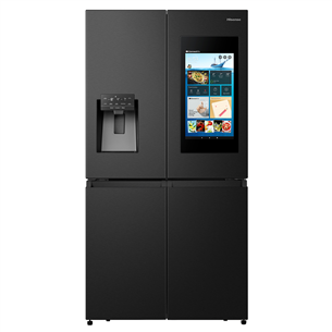 Hisense, Cross Door, NoFrost, 577 L, height 179 cm, black - SBS Refrigerator RQ760N4IFE