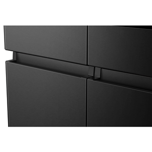 Hisense, Cross Door, NoFrost, 577 L, height 179 cm, black - SBS Refrigerator