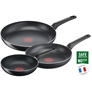 Tefal Simple Cook, 20/24/28 cm, 3 vnt., juodas - Keptuvių rinkinys