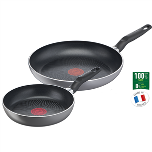 Tefal Super Start, 20/26 cm, 2 pc set, grey - Frypan set C2739053