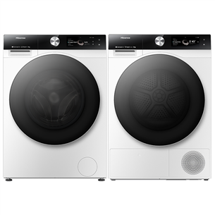 Hisense, 12 kg + 10 kg - Washing machine + Clothes dryer