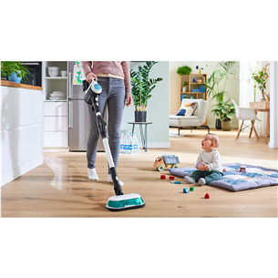 Bosch Unlimited 7 ProHygienic Aqua, 2in1, juodas/baltas – Belaidis dulkių siurblys