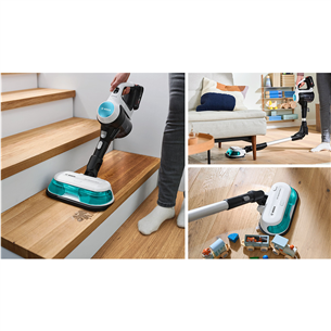 Bosch Unlimited 7 ProHygienic Aqua, 2in1, juodas/baltas – Belaidis dulkių siurblys