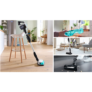 Bosch Unlimited 7 ProHygienic Aqua, 2in1, черный/белый - Беспроводной пылесос