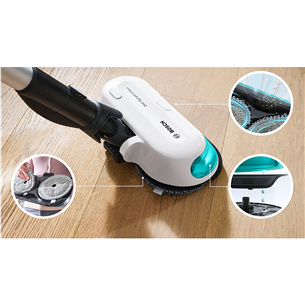 Bosch Unlimited 7 ProHygienic Aqua, 2in1, juodas/baltas – Belaidis dulkių siurblys