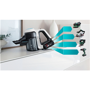 Bosch Unlimited 7 ProHygienic Aqua, 2in1, juodas/baltas – Belaidis dulkių siurblys