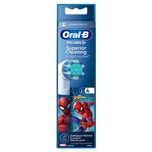 Braun Oral-B, Kids Spiderman, 4 vnt. - Dantų šepetėlių antgaliai